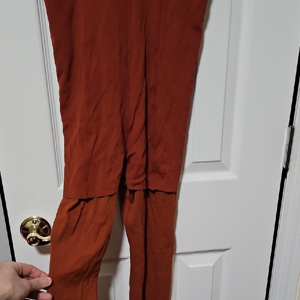 Nike Burnt Orange Yoga Jumpsuit - Picture 3 of 16